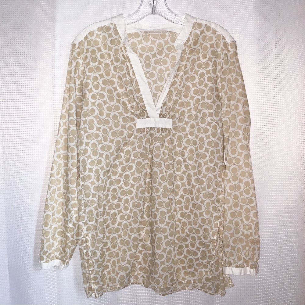 Michael Kors 100% Cotton Tunic Style Top Sz Large